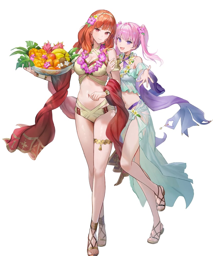 celica and serra (fire emblem and 2 more) drawn by omelet_tomato
