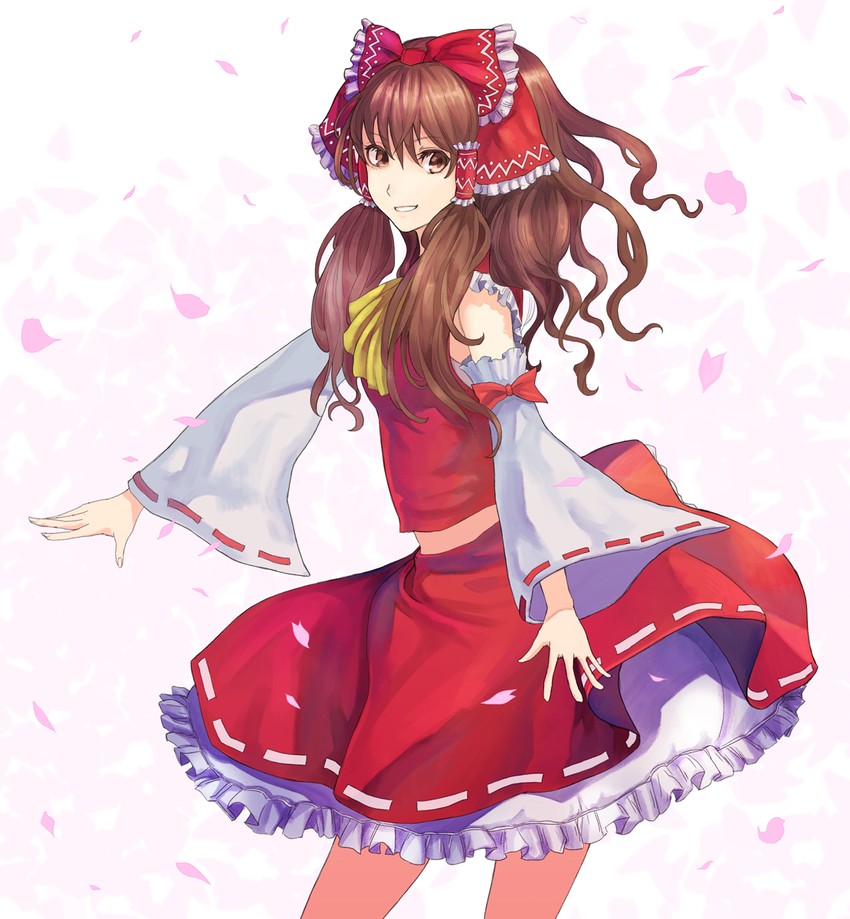 hakurei reimu (touhou) drawn by hidezi