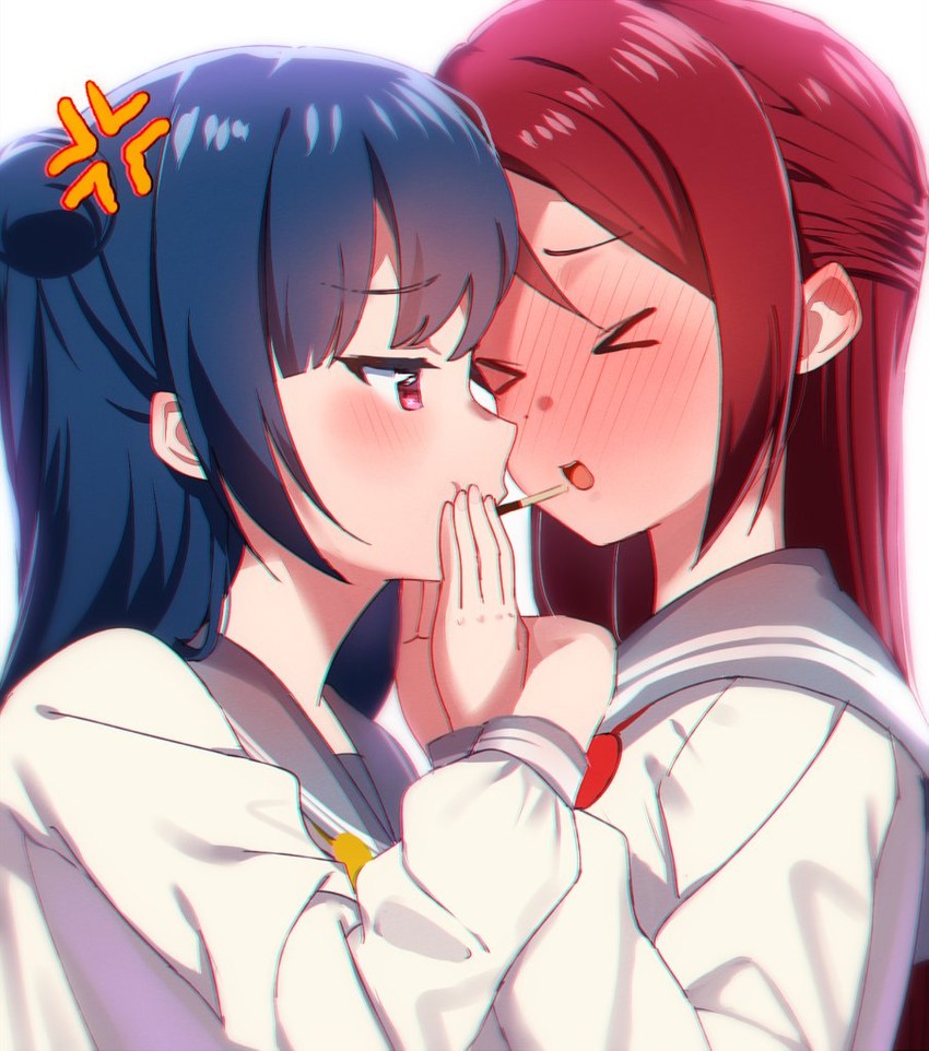tsushima yoshiko and sakurauchi riko (love live! and 1 more) drawn by sellel