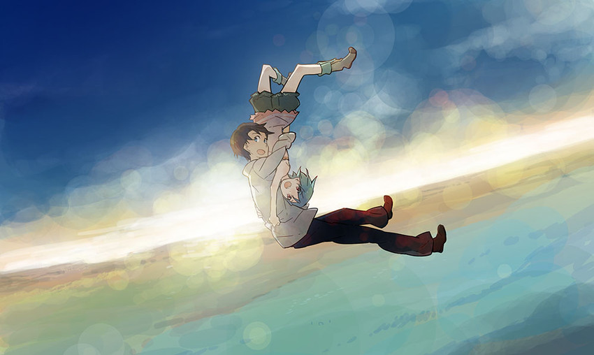 patema and eiji (sakasama no patema) drawn by hami_(lvct)