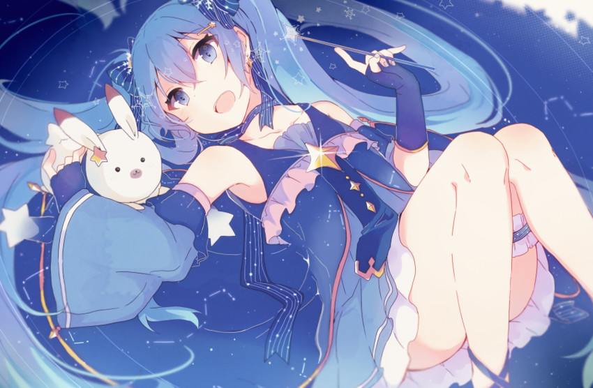 hatsune miku, yuki miku, and rabbit yukine (vocaloid and 1 more) drawn by kaneko_aaru