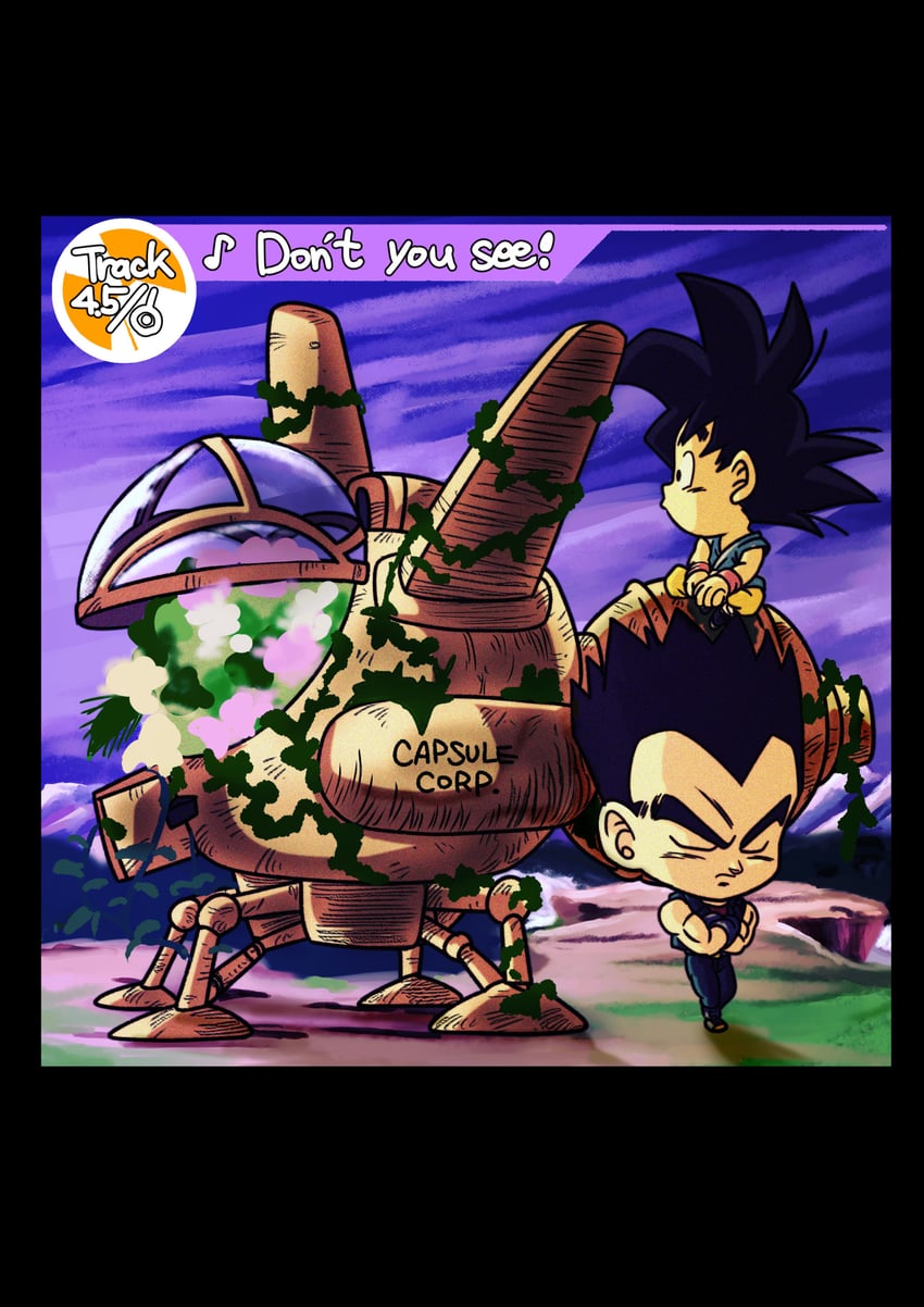 son goku and vegeta (dragon ball and 2 more) drawn by fenyon
