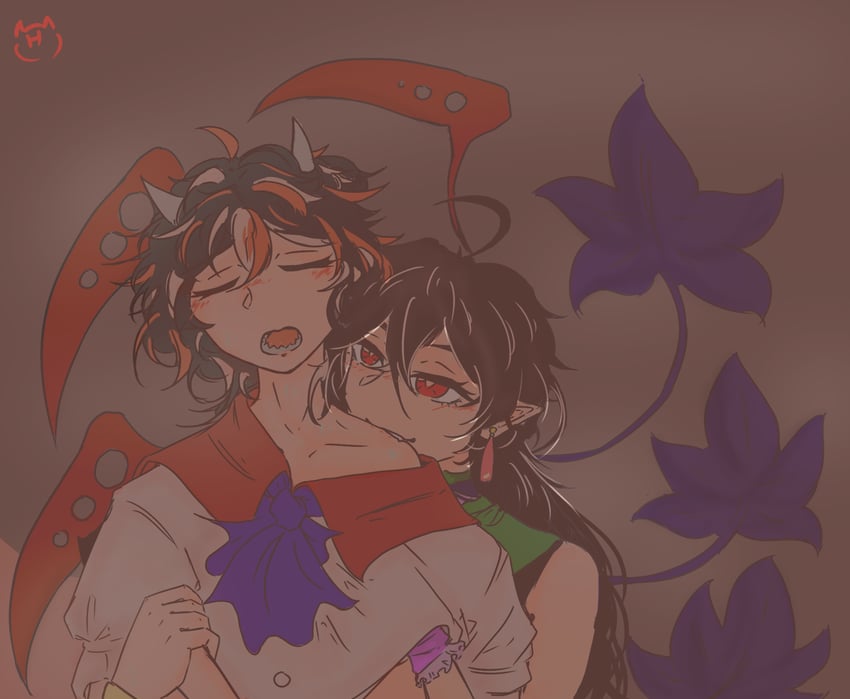 houjuu nue and kijin seija (touhou and 1 more) drawn by hakuma_(hakuma_okyk)