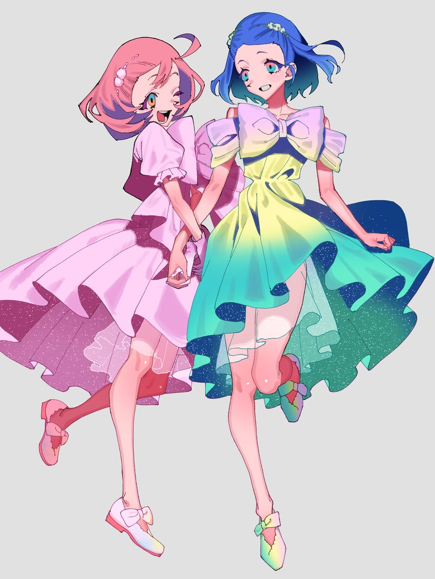 ayase naru and rinne (pretty series and 2 more) drawn by zashima
