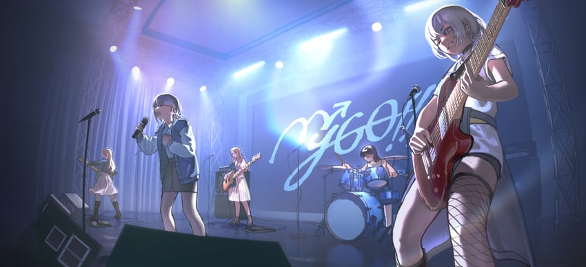 chihaya anon, nagasaki soyo, shiina taki, takamatsu tomori, and kaname raana (bang dream! and 1 more) drawn by cloud_nine_(798392138)