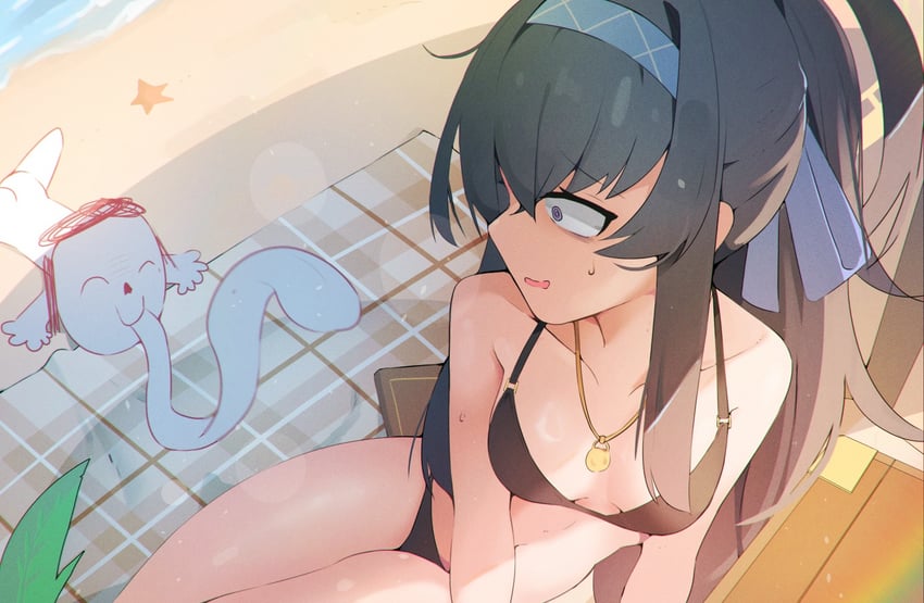 sensei, doodle sensei, and ui (blue archive) drawn by awun