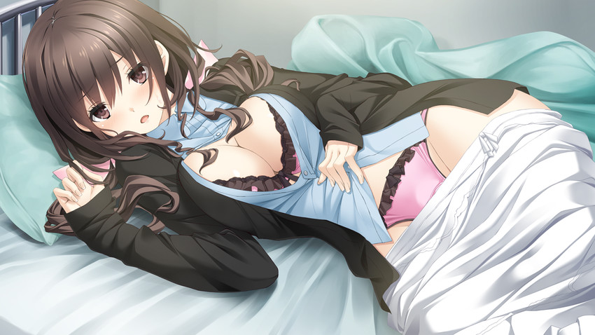 Anime girl in bed