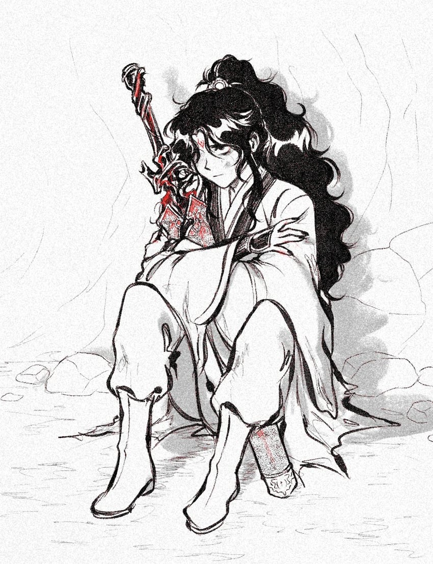 luo binghe (renzha fanpai zijiu xitong) drawn by nekoning