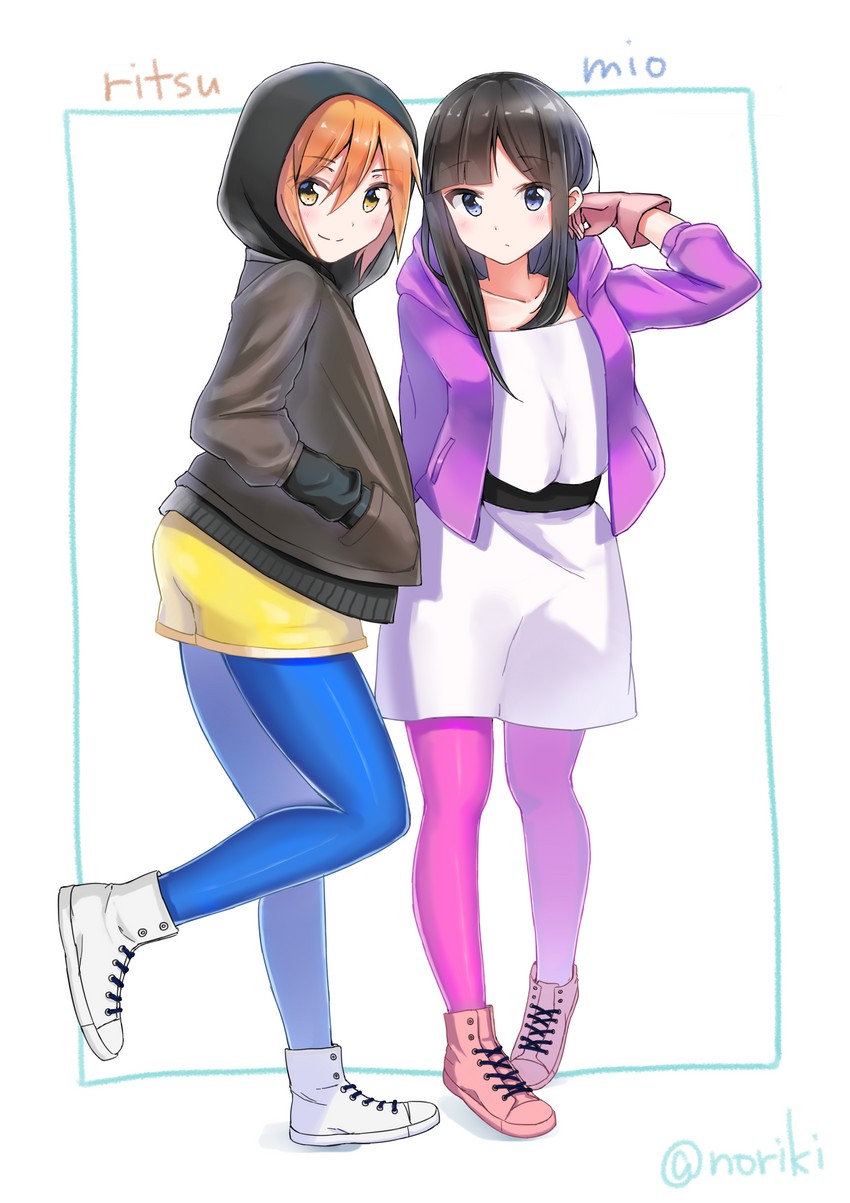 akiyama mio and tainaka ritsu (k-on!) drawn by honorikiti