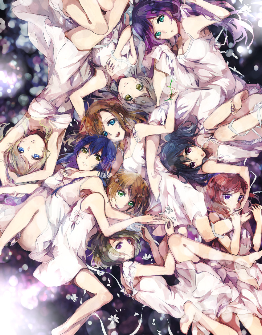 nishikino maki, tojo nozomi, sonoda umi, yazawa nico, ayase eli, and 4 more (love live! and 1 more) drawn by pomu_(joynet)