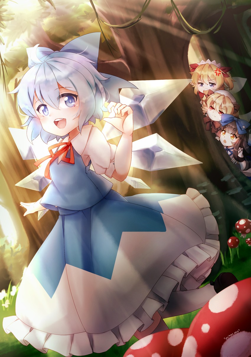 cirno, star sapphire, luna child, and sunny milk (touhou) drawn by merry_(cranberry)