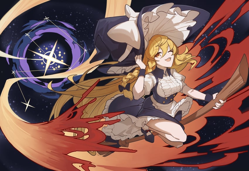 kirisame marisa (touhou and 1 more) drawn by devilkillerx