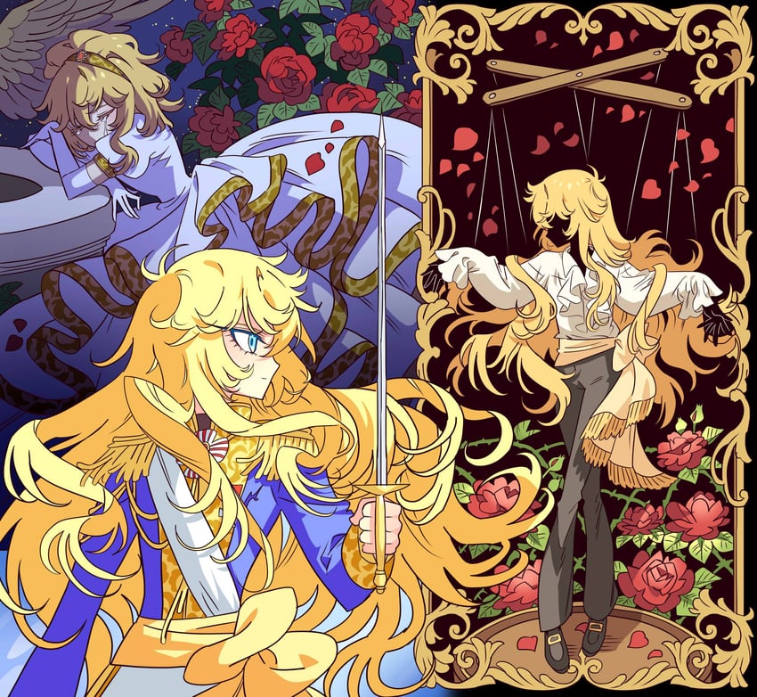 oscar francois de jarjayes (versailles no bara) drawn by meremero