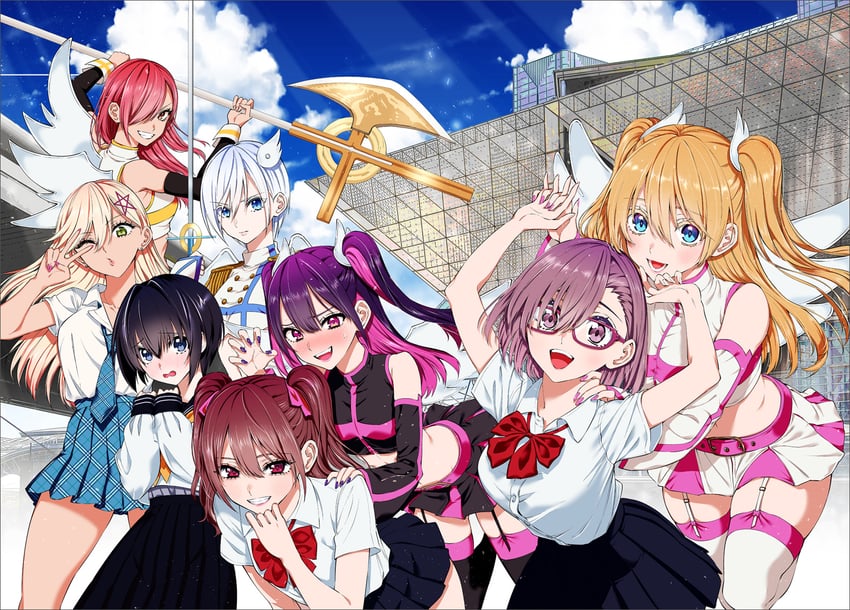 amano ririsa, liliel, tachibana mikari, nonoa, miriella, and 3 more (2.5 jigen no ririsa)