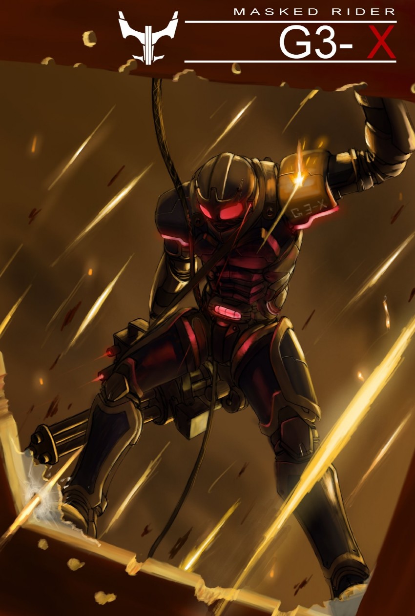 kamen rider g3 (kamen rider and 1 more) drawn by lamchunhin