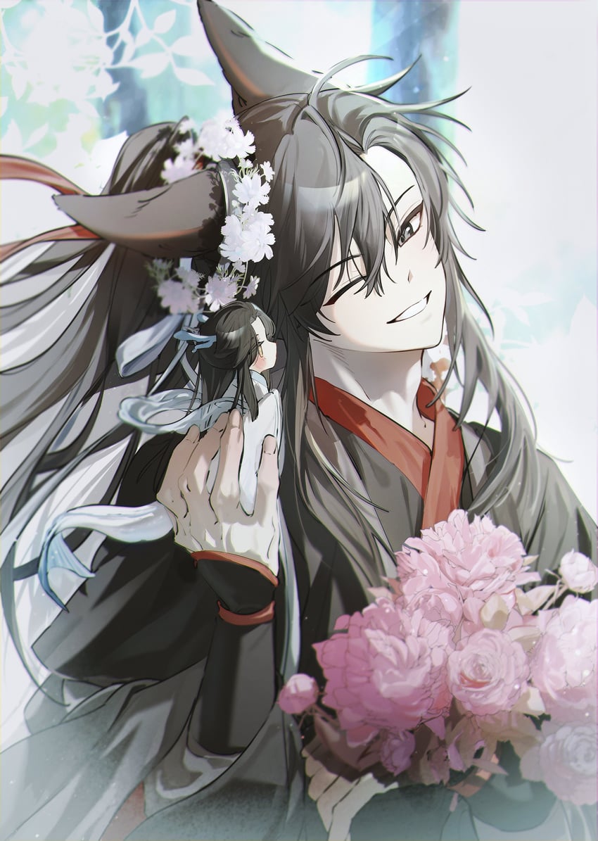 wei wuxian and lan wangji (modao zushi) drawn by newtta_umu