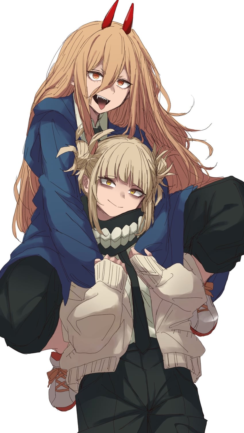 power and toga himiko (boku no hero academia and 1 more) drawn by ginjaeru