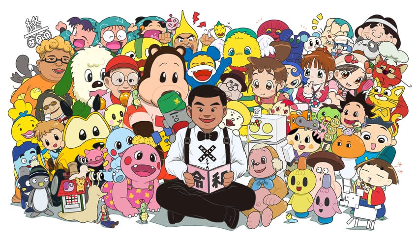 densuke, hiiragi mine, spoo, settsuno kirimaru, inadera rantarou, and 45 more (dennou coil and 22 more) drawn by appleq