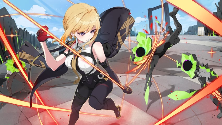 evelyn chevalier (zenless zone zero) drawn by mokuren4