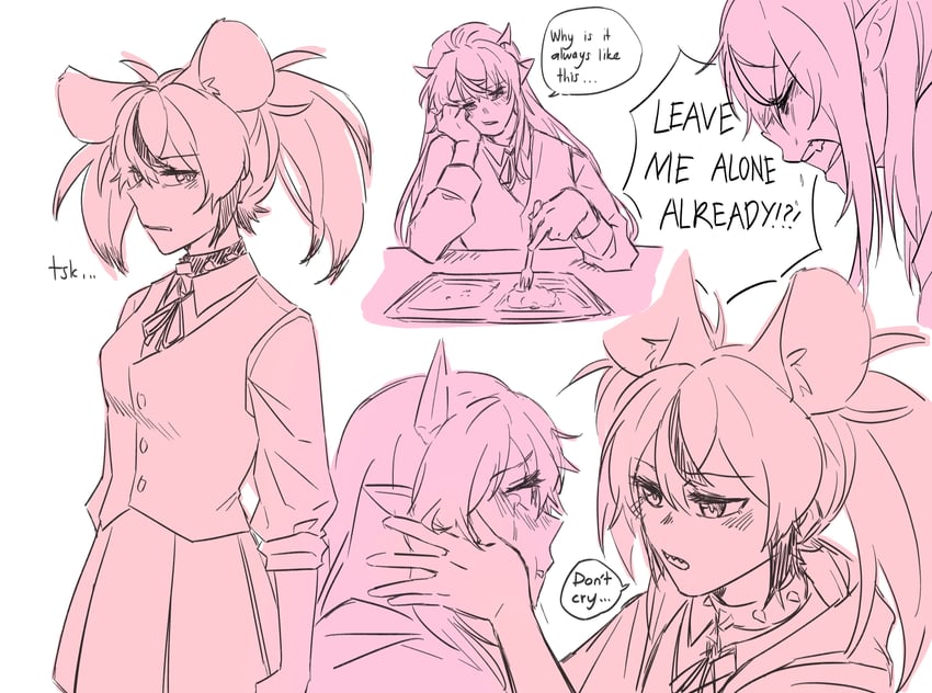 hakos baelz and irys (hololive and 1 more) drawn by rakatzki