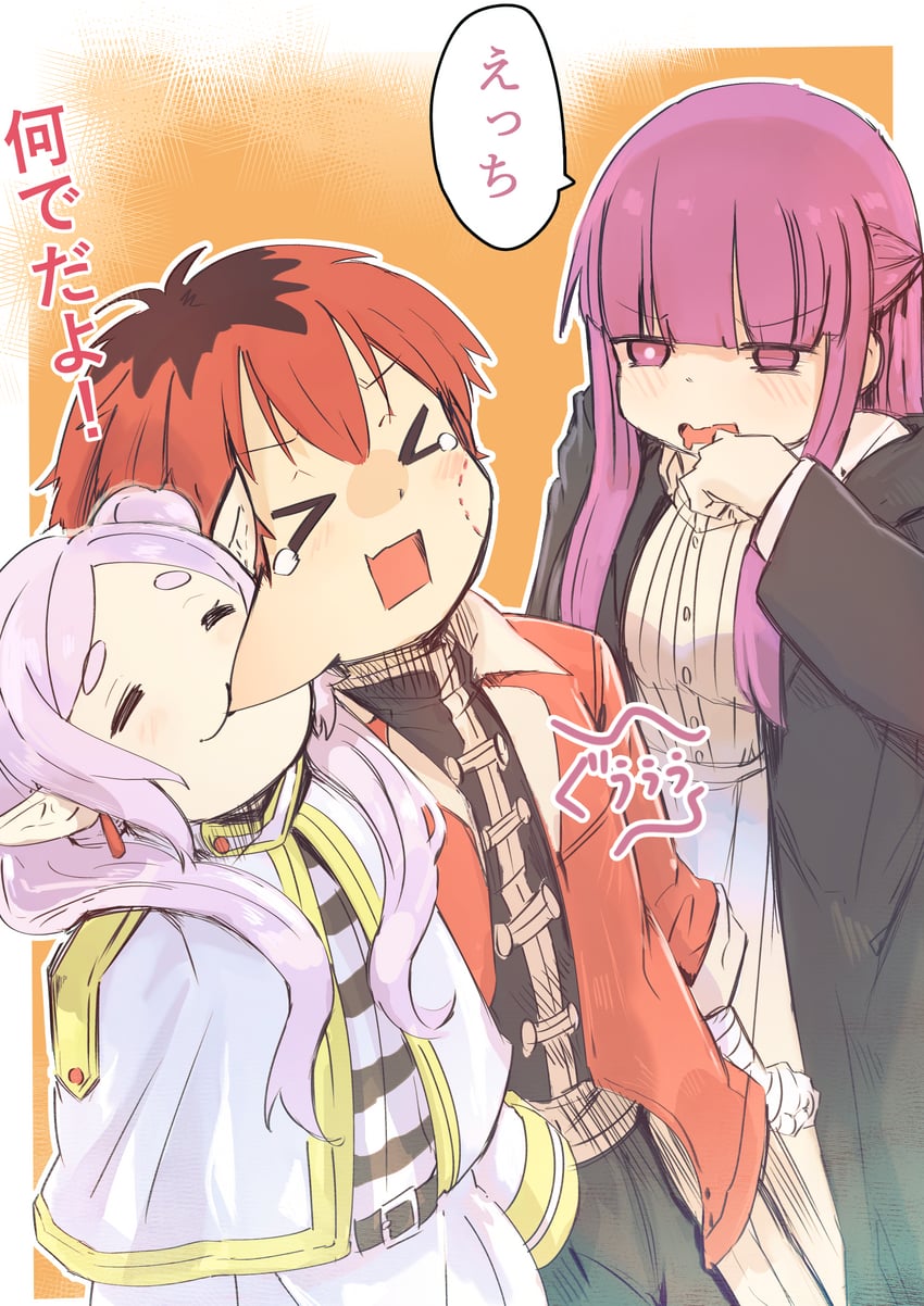 frieren, fern, and stark (sousou no frieren) drawn by icarus_(2010741)