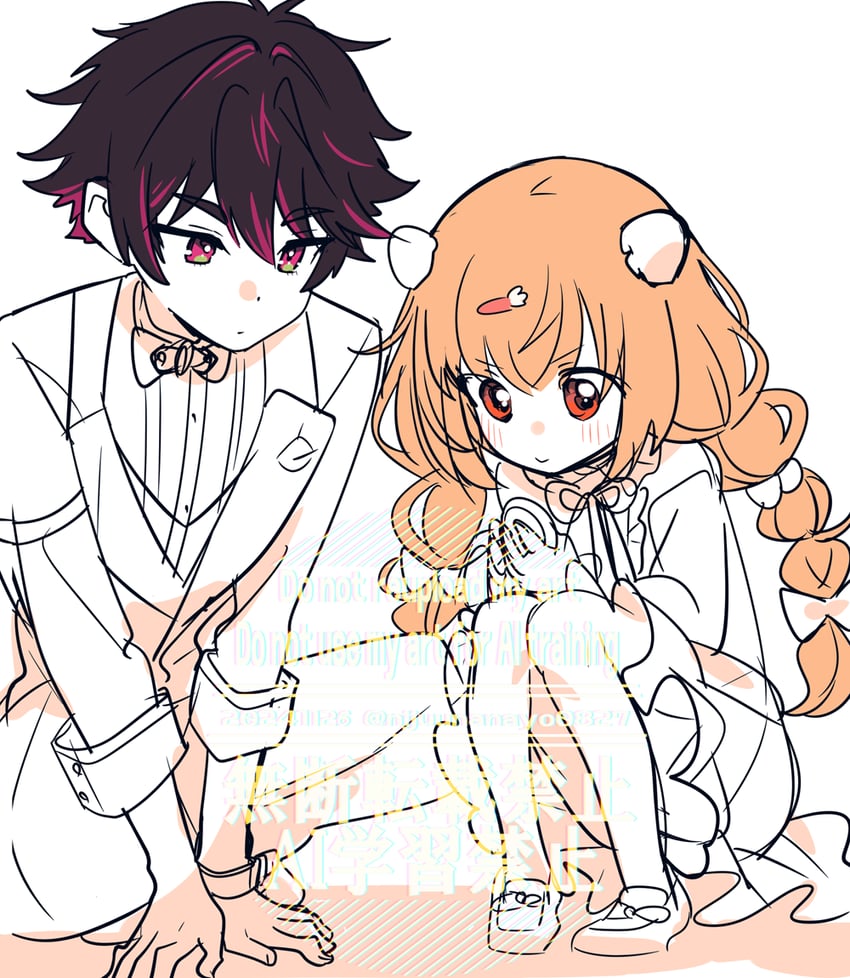 kirara tamako and sakayori soma (nijisanji) drawn by ninahachi