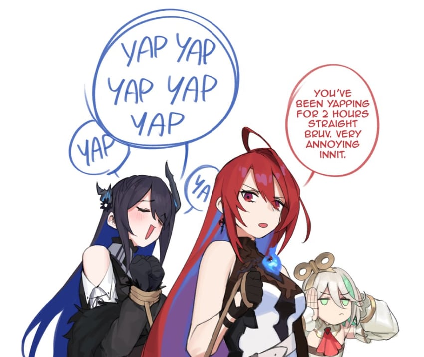 nerissa ravencroft, cecilia immergreen, and elizabeth rose bloodflame (hololive and 1 more) drawn by dasdokter