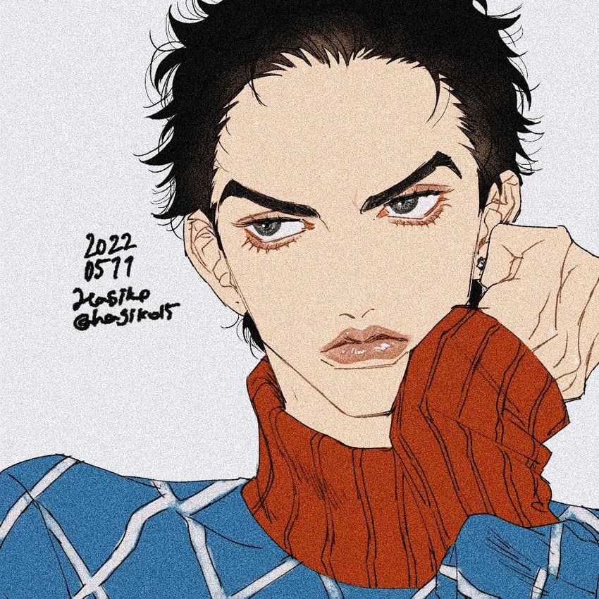 guido mista (jojo no kimyou na bouken and 1 more) drawn by hagiko15
