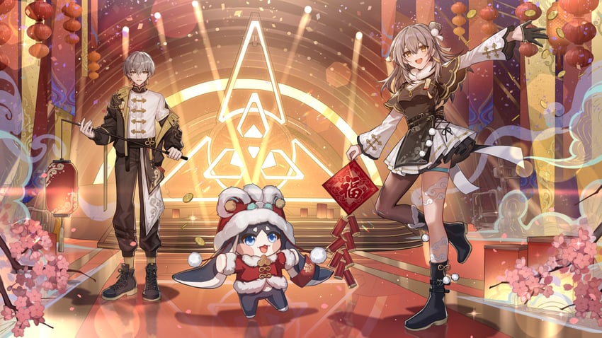 trailblazer, pom-pom, caelus, and stelle (honkai and 1 more) drawn by yolanda