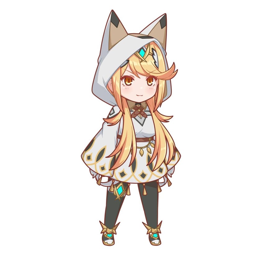 mythra (xenoblade chronicles and 1 more) drawn by yoruusagi