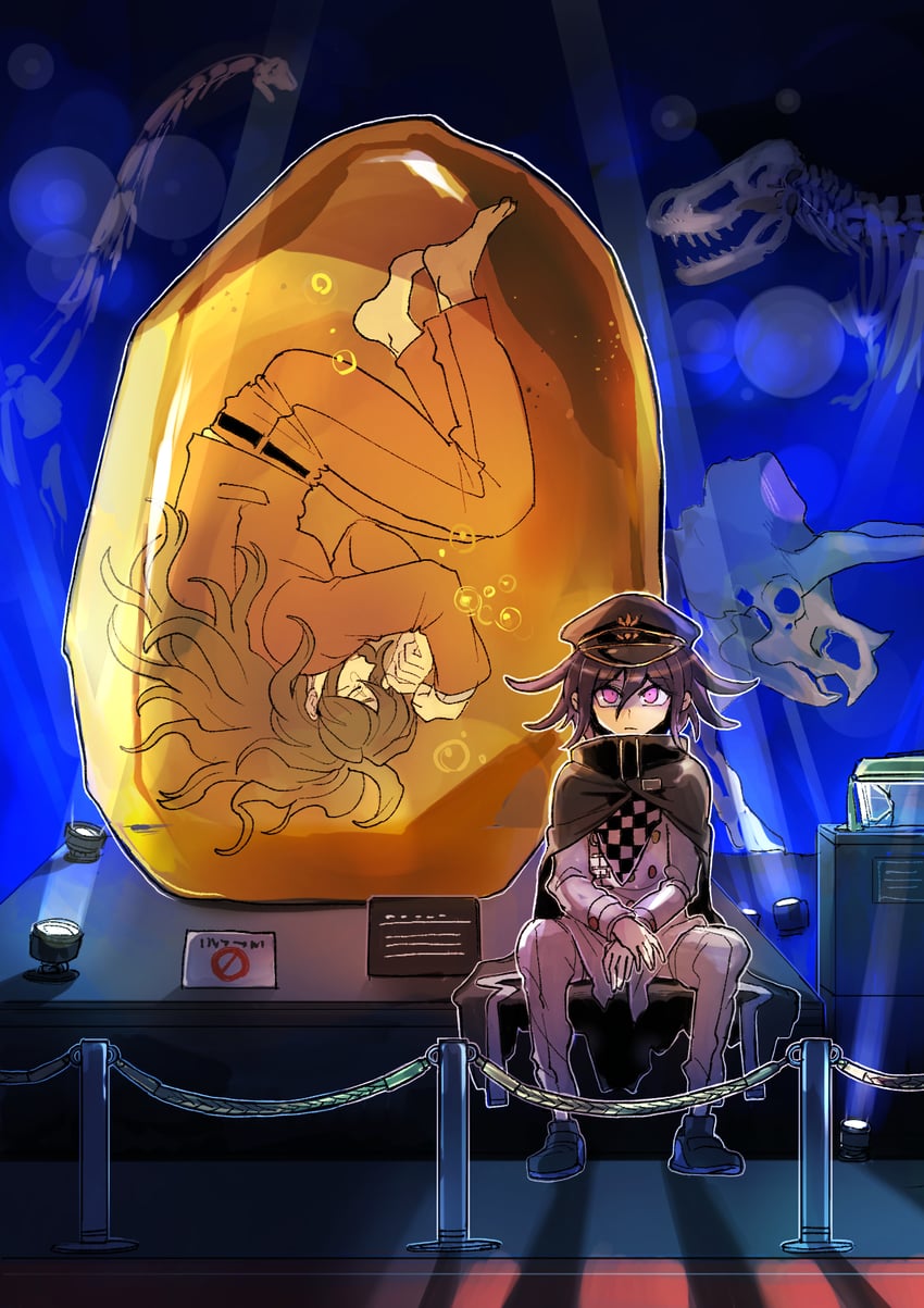 oma kokichi and gokuhara gonta (danganronpa and 1 more) drawn by kumakoro_(tetsupag)