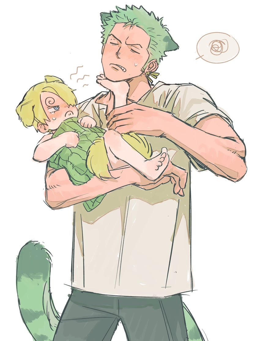roronoa zoro and sanji (one piece) drawn by sweetdou3