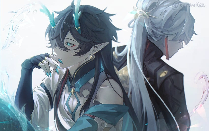 dan heng, blade, and yingxing (honkai and 1 more) drawn by kuromilee