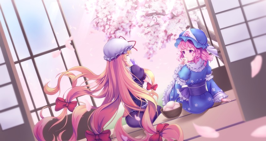 yakumo yukari and saigyouji yuyuko (touhou and 1 more) drawn by pachi0831