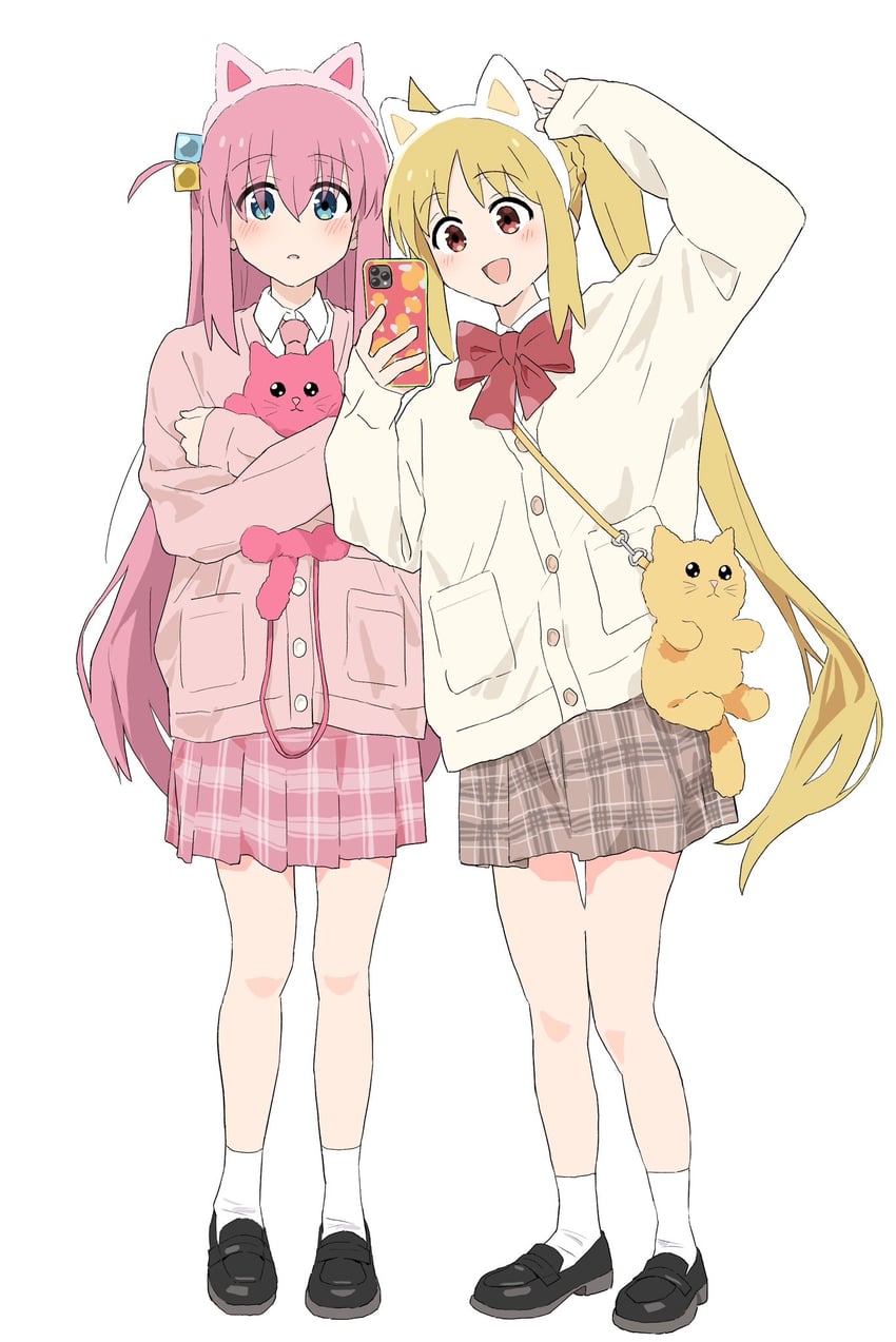 gotoh hitori and ijichi nijika (bocchi the rock!) drawn by ookiiayu