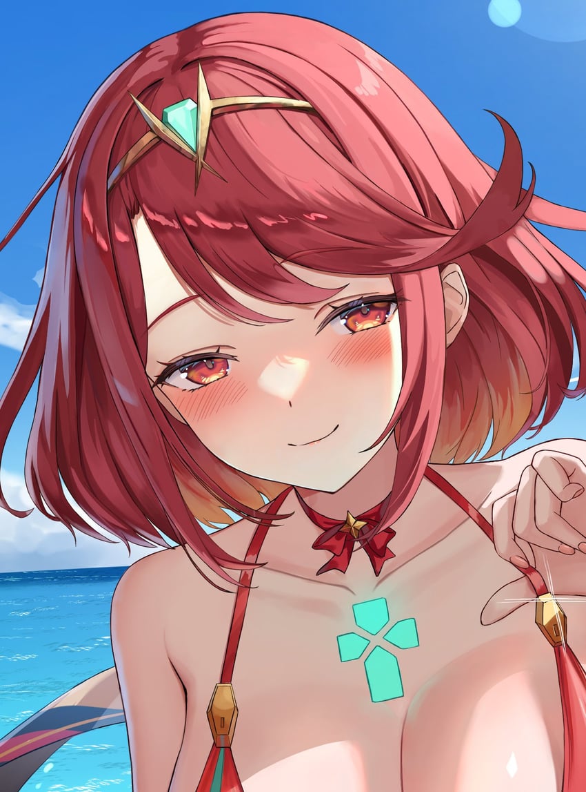 pyra (xenoblade chronicles and 1 more) drawn by daikontappuri