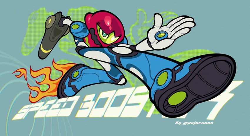 samus aran (metroid and 1 more) drawn by pajaronaa