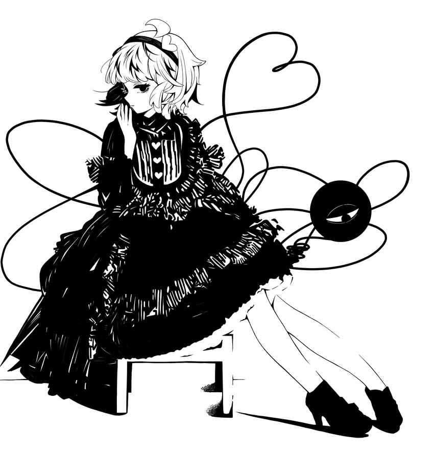 komeiji satori (touhou) drawn by hanokami