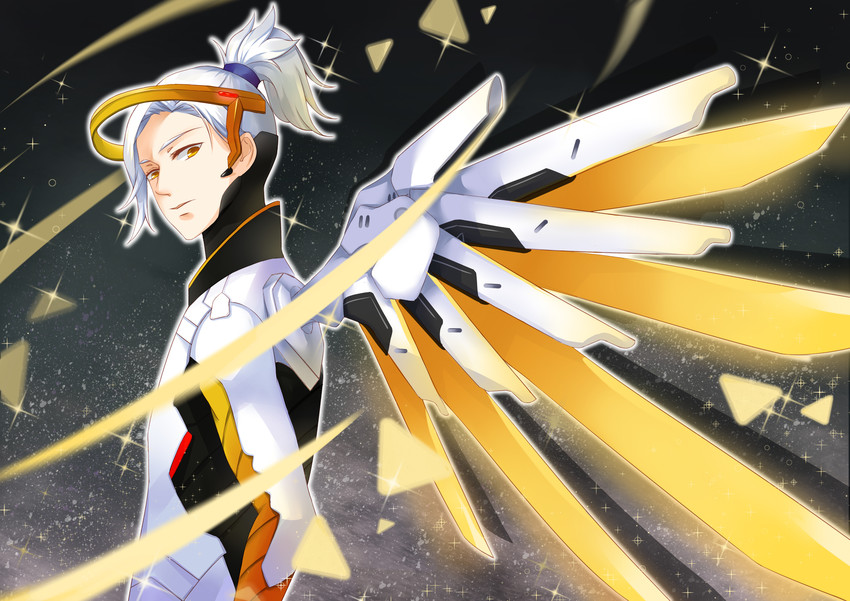 mercy (overwatch and 1 more) drawn by qing_liang_san_shang