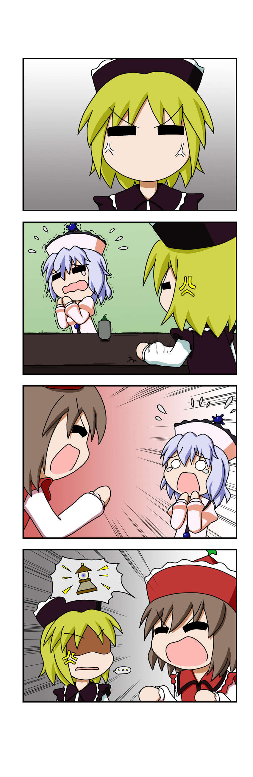 lunasa prismriver, merlin prismriver, and lyrica prismriver (touhou) drawn by rakugaki-biyori
