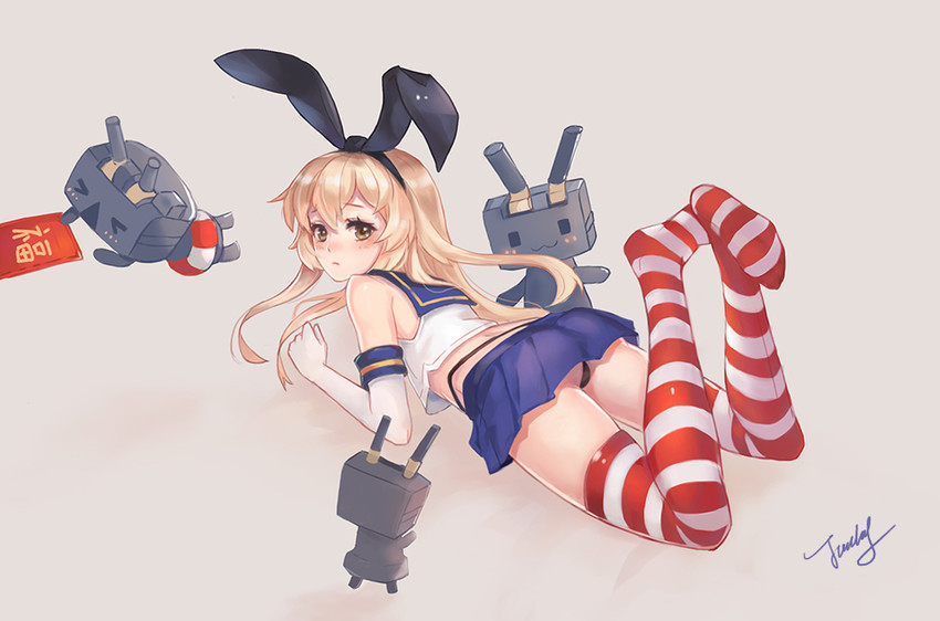 shimakaze and rensouhou-chan (kantai collection) drawn by jiujiuyatou_(yayanzz)