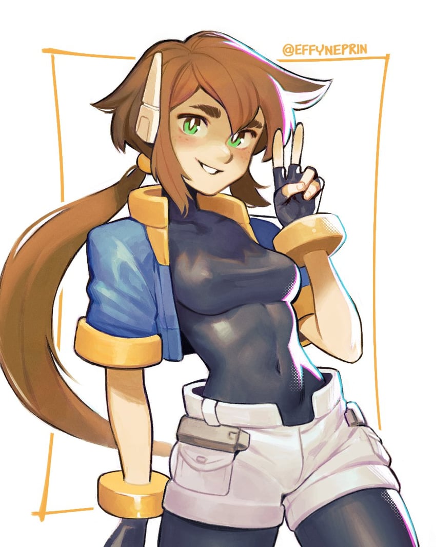 aile (mega man and 3 more) drawn by effy_neprin