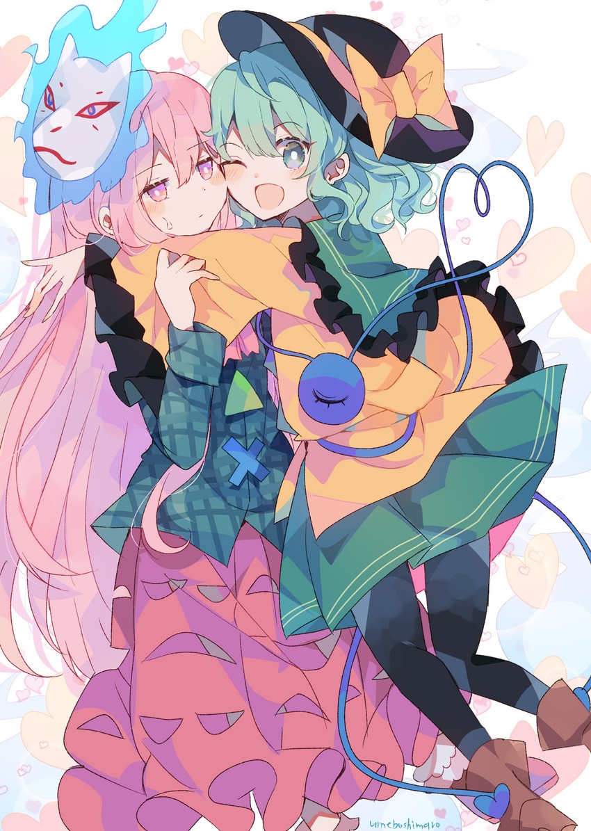 komeiji koishi and hata no kokoro (touhou) drawn by umemaro_(siona0908)