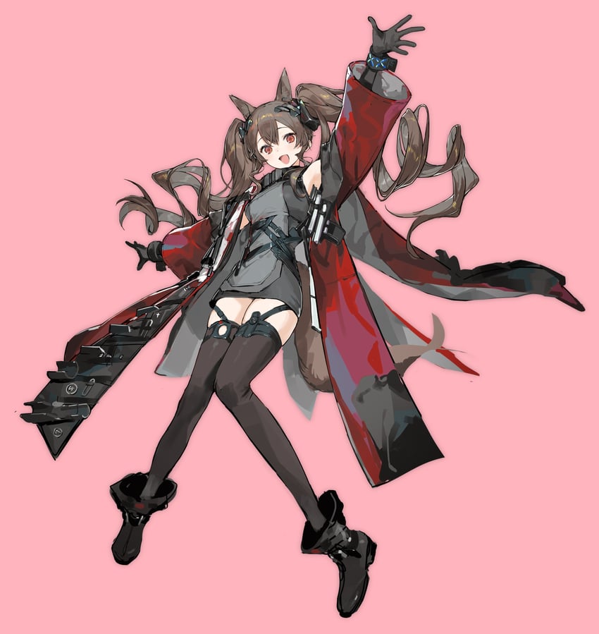 angelina and gilberta (arknights and 1 more) drawn by shisantian