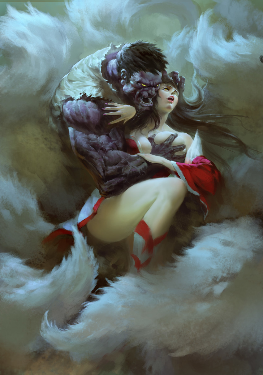ahri and dr. mundo (league of legends) drawn by pu_zhou