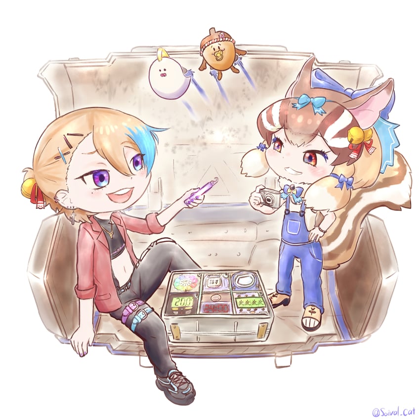 siberian chipmunk and nemui kasuka (kemono friends and 2 more) drawn by saival_cat