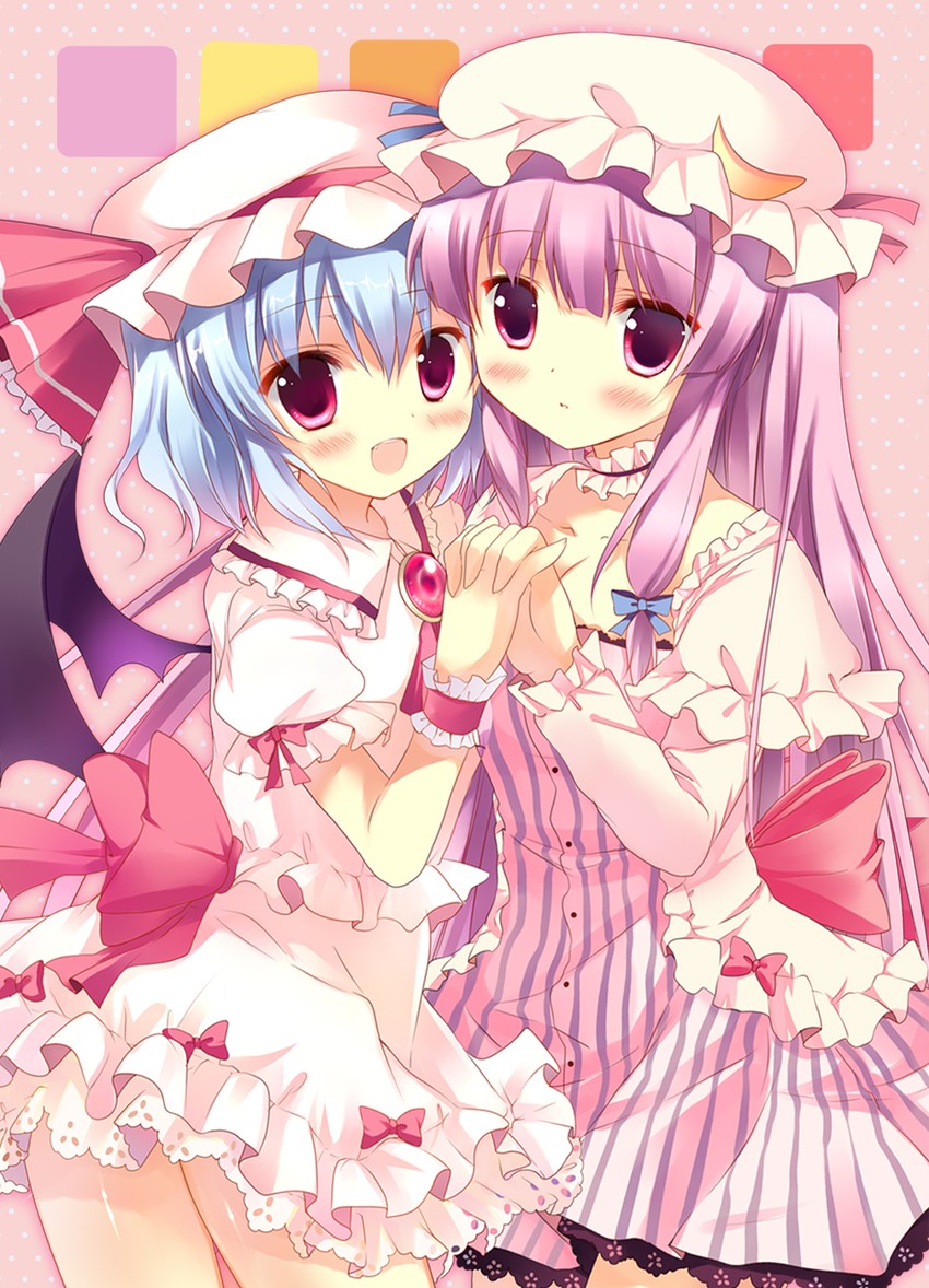 remilia scarlet and patchouli knowledge (touhou) drawn by azumi_kazuki