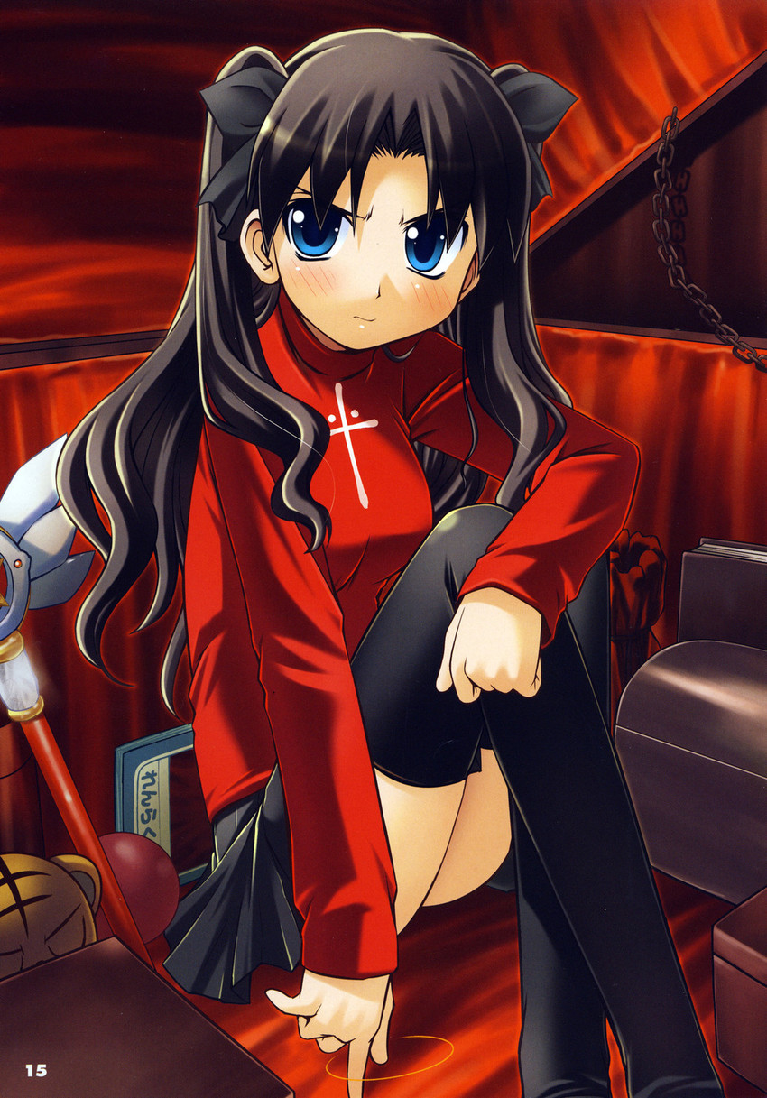 tohsaka rin and magical ruby (fate and 2 more) drawn by bakutendou