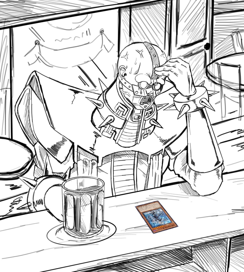 arias the labrynth butler and jinzo (yu-gi-oh!) drawn by moltengates