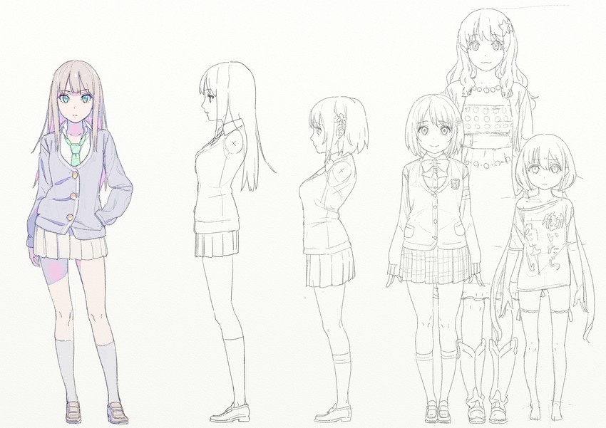 shibuya rin, futaba anzu, moroboshi kirari, and mimura kanako (idolmaster and 1 more) drawn by enkyo_yuuichirou